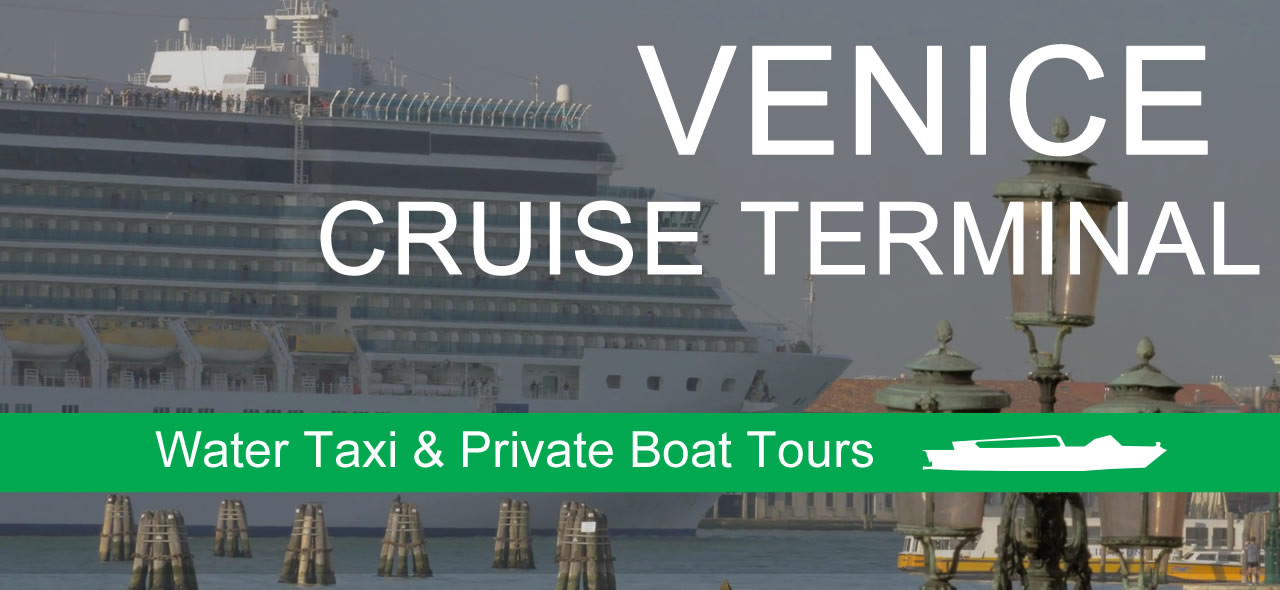 Cruisehaven van Venetië en watertaxi naar de stad