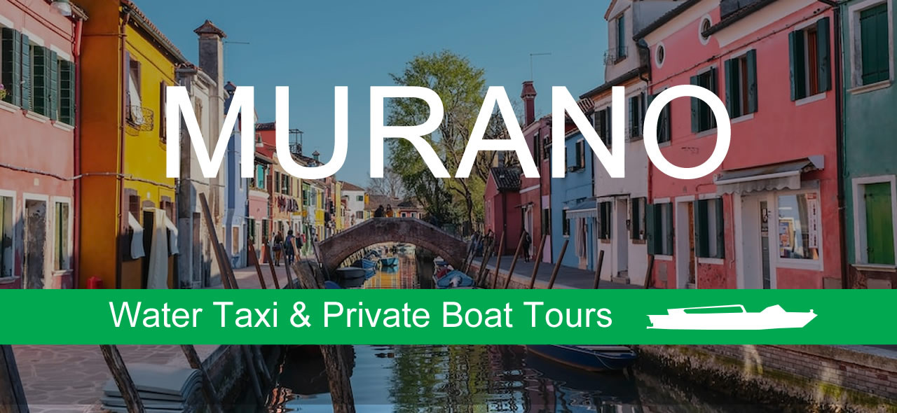 Taxi acqueo dell'isola di Murano da Venezia