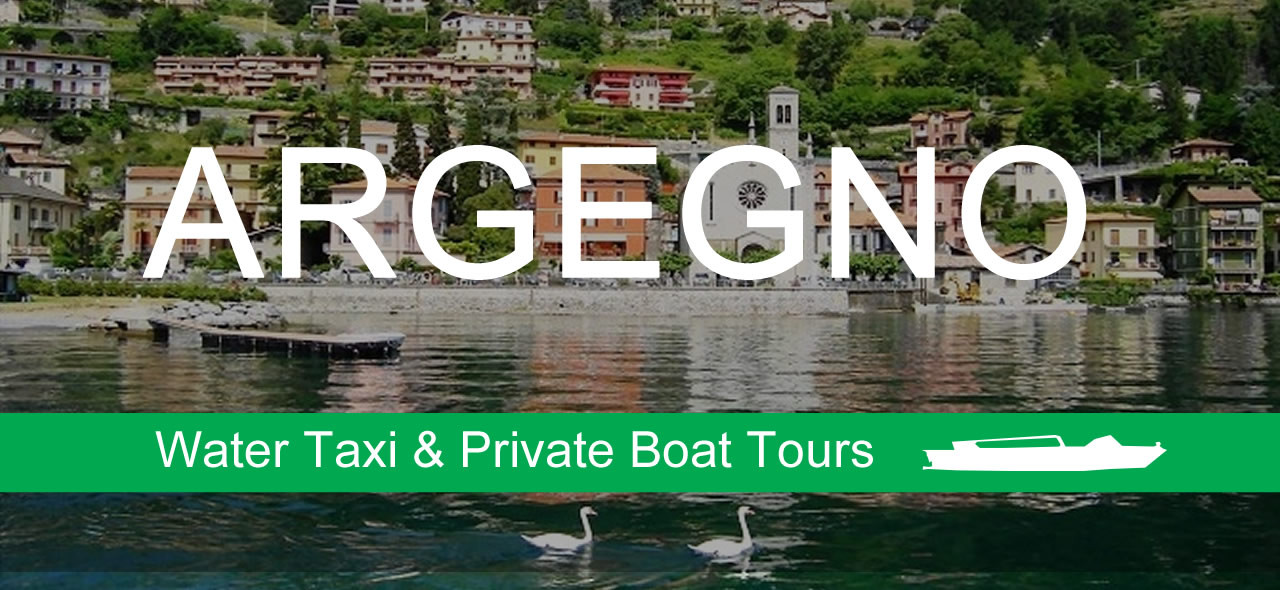 Argegno water taxi tour on lake Como