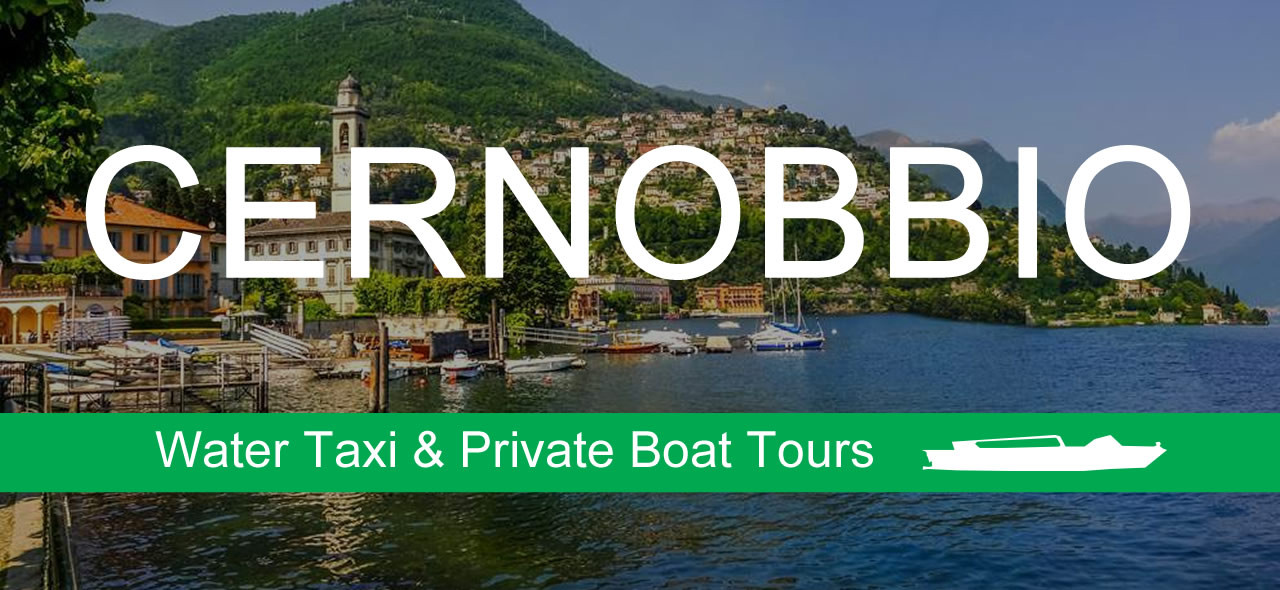 Cernobbio water taxi and hourly tours on lake Como